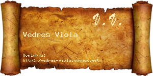 Vedres Viola névjegykártya